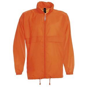 B&C Sirocco Mens Casual Lightweight Showerproof Zip up Rain  Jacket /Coat / Oran